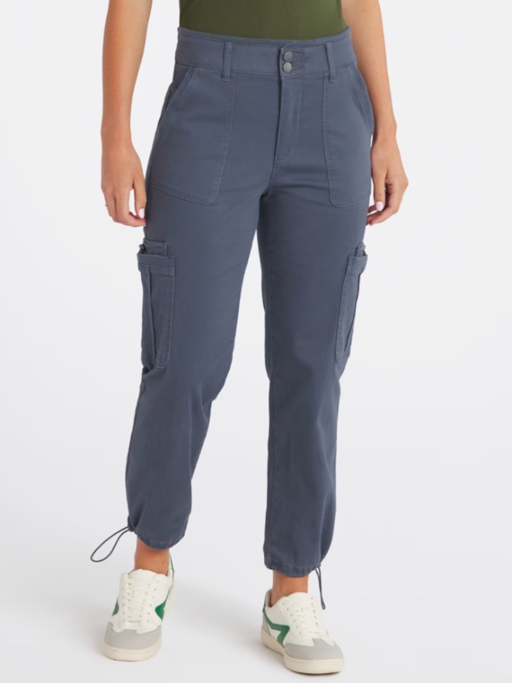 DEMOCRACY AB SOLUTION SKY RISE UTILITY ELASTIC HEM NAVY PANT